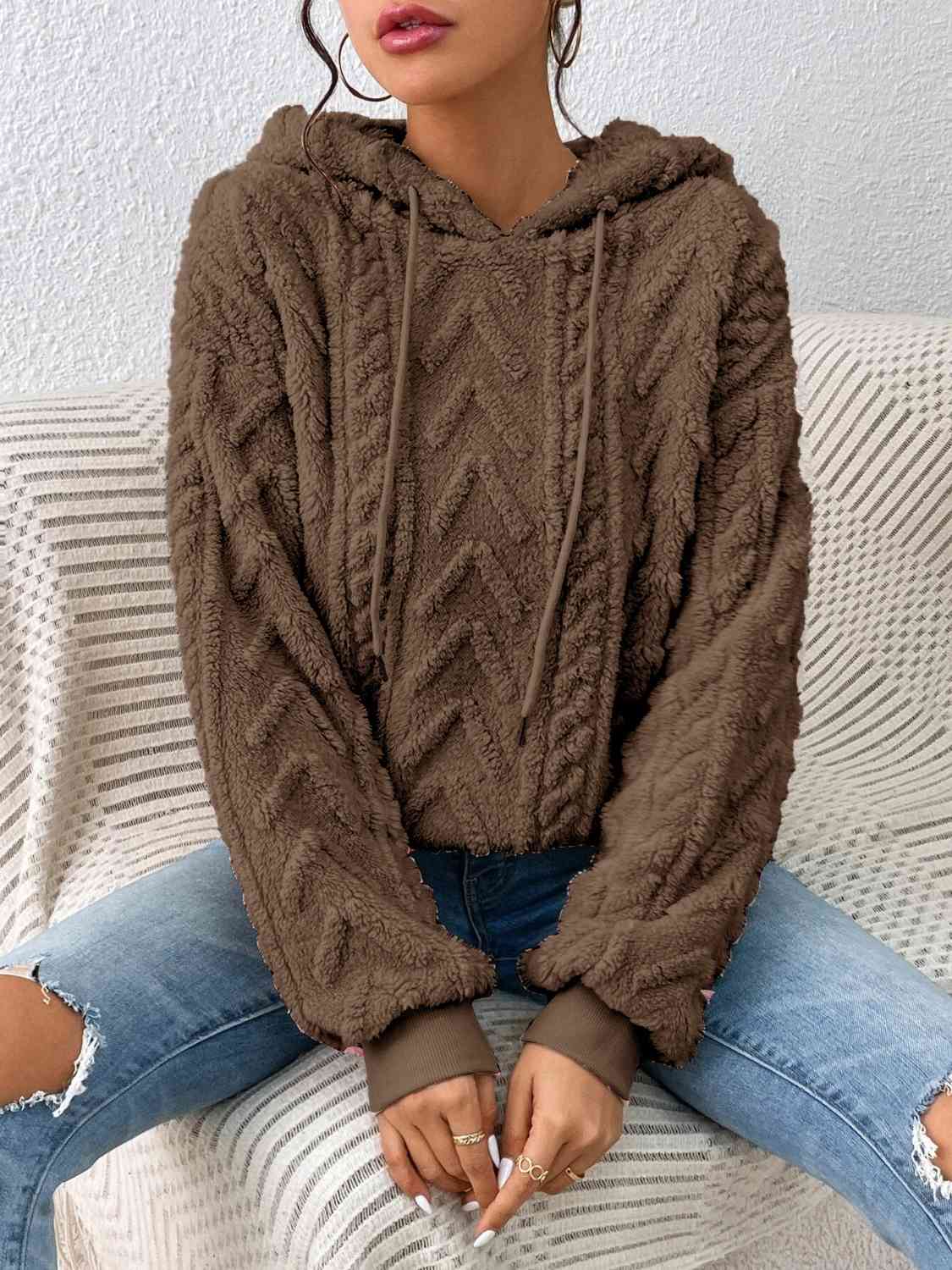 Drawstring Long Sleeve Hoodie