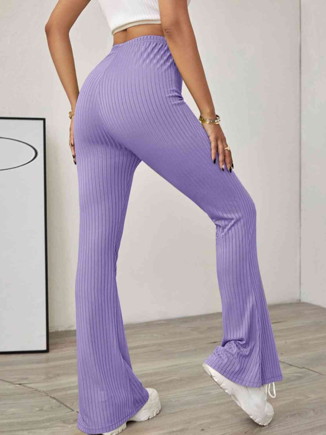 High Waist Flare Leg Pants